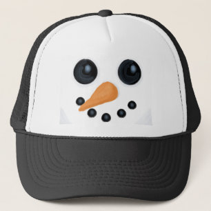 Casquette de visage de bonhomme de neige