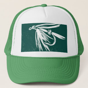 Casquette de vol classique de truite "vert mouillé