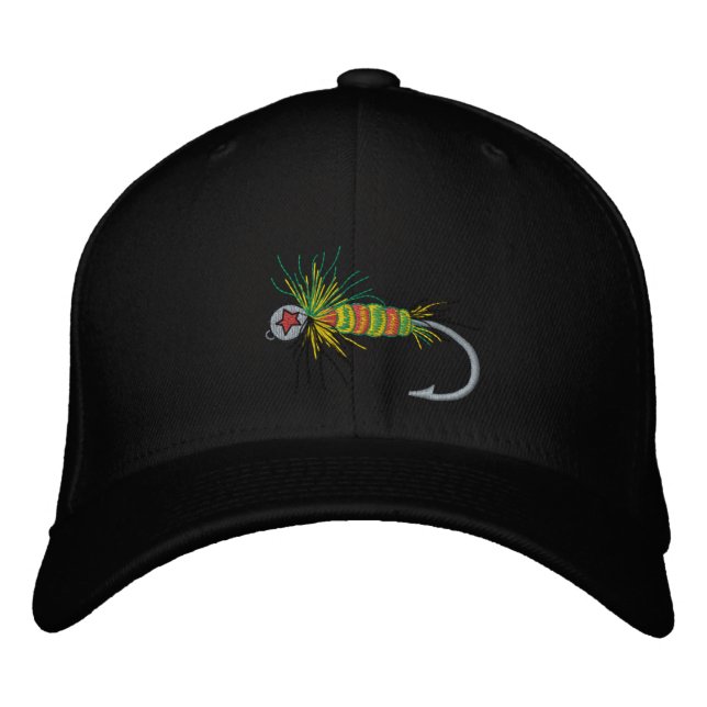 Casquette de vol de truite embouti (Devant)