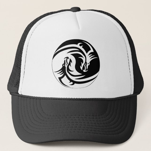 Casquette de Yin Yang de dragon (Devant)