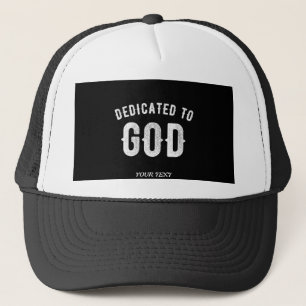 CASQUETTE DÉDIÉ À DIEU PERSONNALISABLE COOL TEXTE BLANC