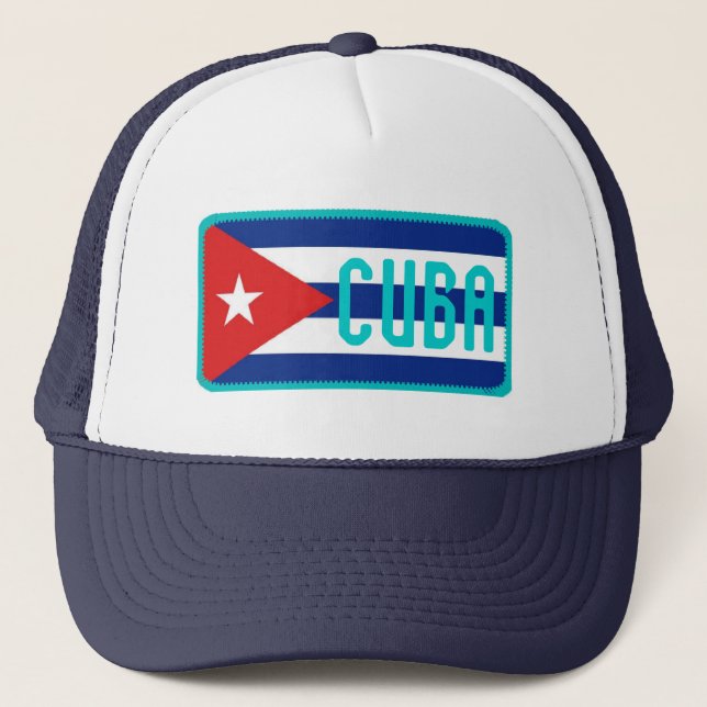 Casquette d'effet brodé par drapeau du Cuba (Devant)