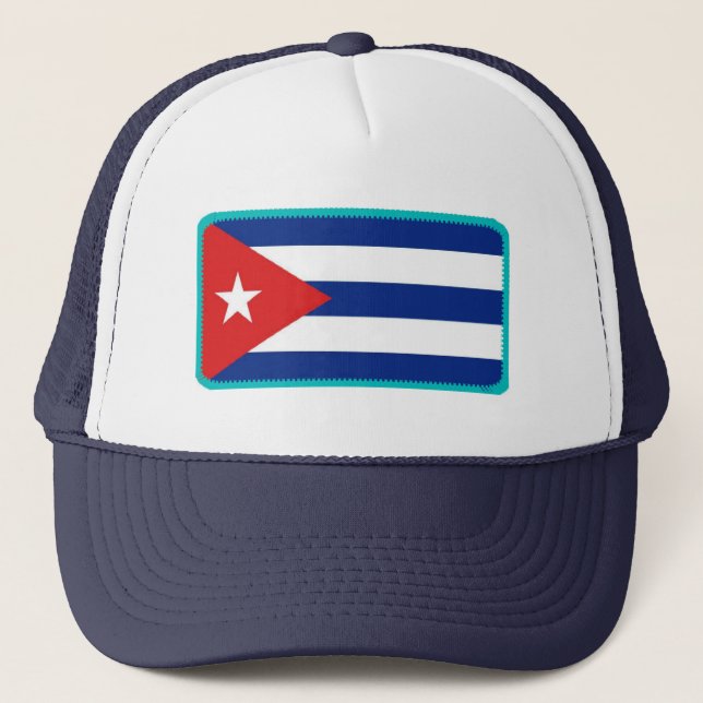 Casquette d'effet brodé par drapeau du Cuba (Devant)