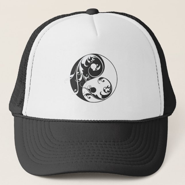 Casquette Défilement Yin & Yang (noir) (Devant)