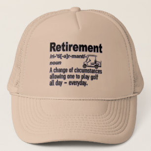 Casquette Définition amusante de la retraite pour fan de gol