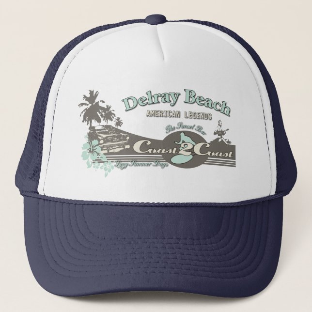 Casquette Delray Beach Floride Travel Summer Beach (Devant)