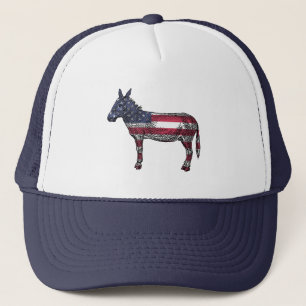 Casquette Democrat Donkey American Flag Baseball Cap