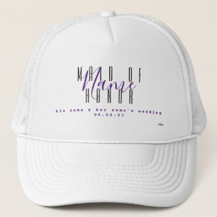 Casquette Demoiselle d'honneur chapeau personnalisé HAMbyWG