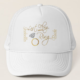 Casquette Dernier Fling avant la ceinture Bachelorette - Or