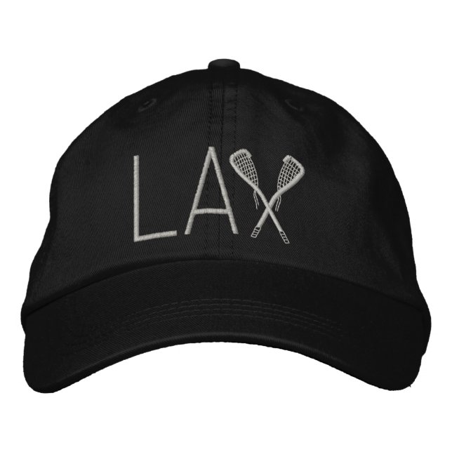 Casquette des bâtonnets de crosse brodés Lacrosse  (Devant)