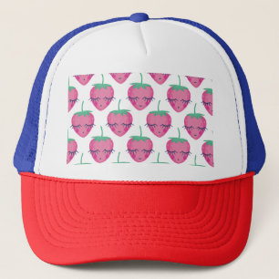 Casquette Des fraises endormies, mignonnes motifs.