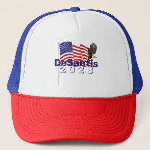 Casquette DeSantis 2028 Texte sur le drapeau américain