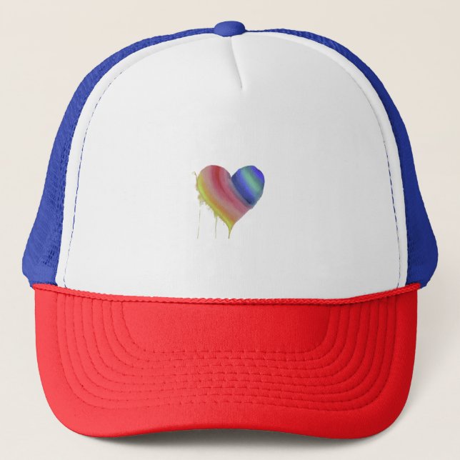 Casquette Design de coeur coloré (Devant)