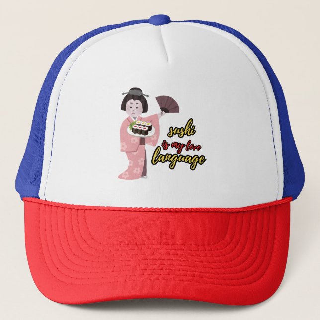 Casquette design de t-shirt sushi love (Devant)