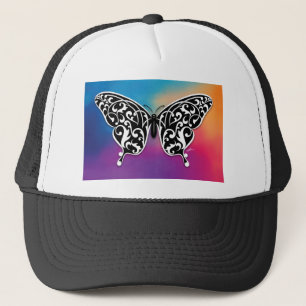 Casquette Design papillon avec couleurs coucher de soleil