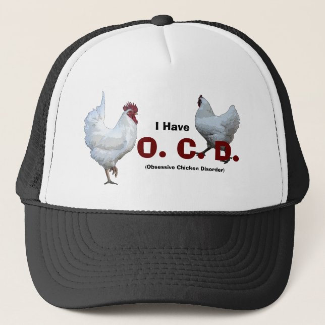 Casquette Désordre obsédant de poulet : Races mélangées (Devant)
