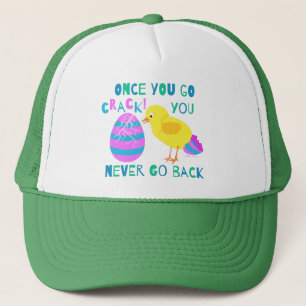 Casquette Dessin amusant sur le Humour de crack d'oeufs de p