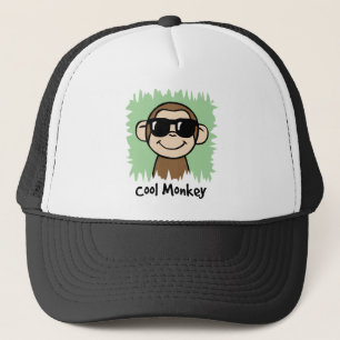 Casquette Dessin animé clip art singe cool avec des lunettes