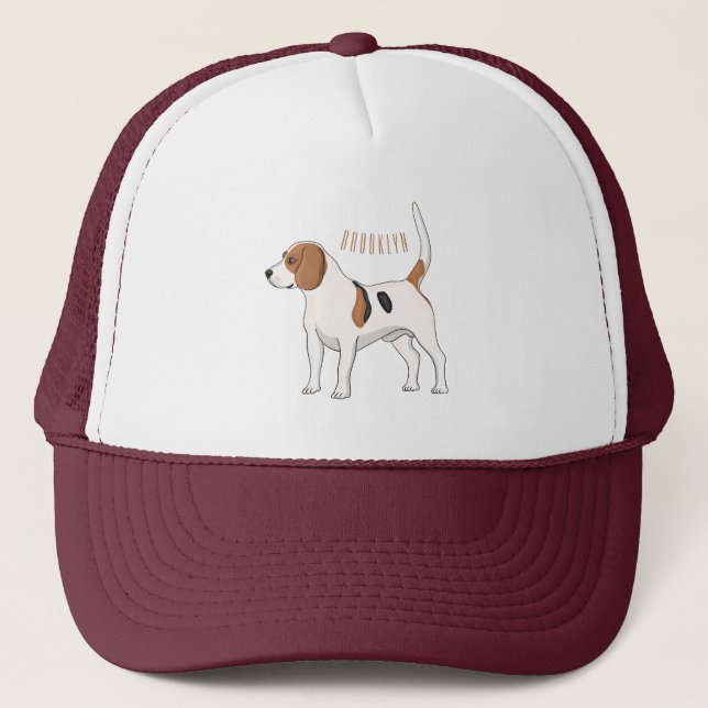 Casquette dessin animé de chien beagle (Devant)