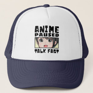 Casquette dessin animé mis en pause parle vite