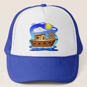 Casquette Dessin de bateau de pêche