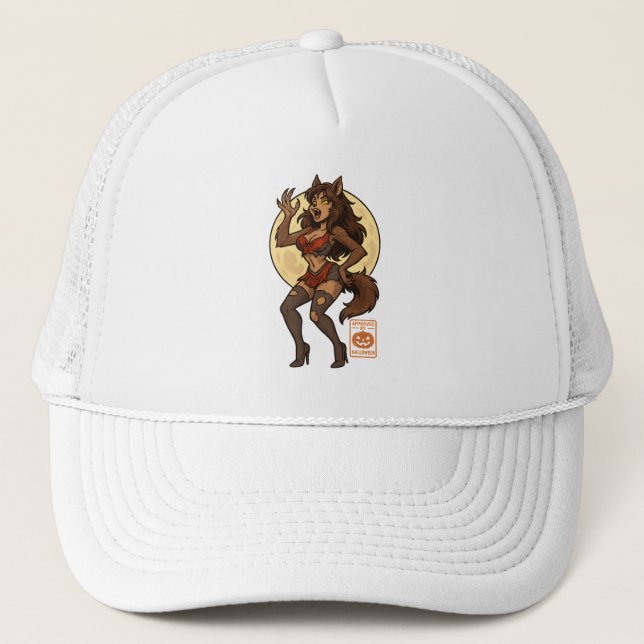 Casquette Dessin de la fille Werewolf (Devant)