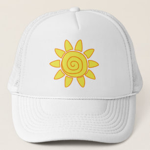 Casquette Dessin de soleil mignon dessiné à la main Illustra