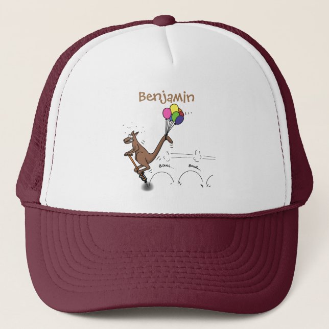 Casquette Dessin d'humour australien kangourou (Devant)