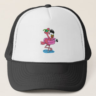 Casquette Dessin du Flamant rose d'été   choisir la couleur 