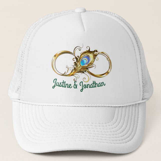 Casquette Deux groupes de Mariages Golden Peacock (Devant)