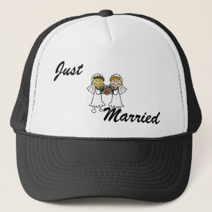 Casquette Deux jeunes mariées avec des fleurs - Asiatique