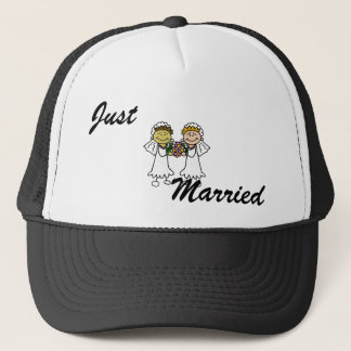 Casquette Deux jeunes mariées avec des fleurs - Asiatique