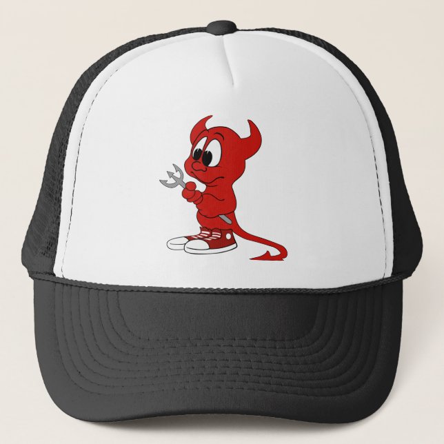 Casquette Devil Red Demon Cartoon Satan Evil Hell Heure (Devant)