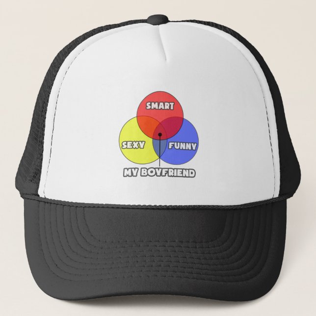 Casquette Diagramme de Venn .. Mon petit ami (Devant)