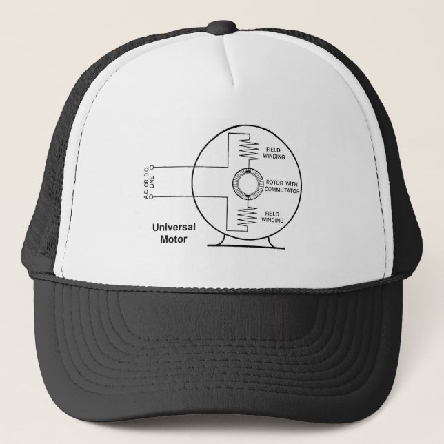 Casquette Diagramme universel de moteur sur un chapeau de ca (Devant)