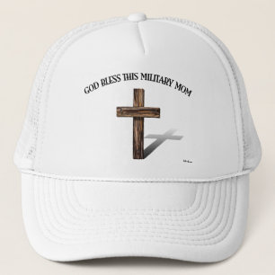 Casquette DIEU BÉNISSE CETTE MÈRE MILITAIRE avec une croix r