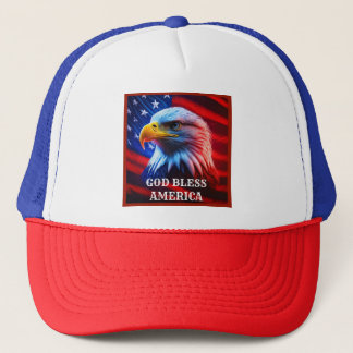 Casquette Dieu bénisse l'Amérique US Drapeau de l'aigle