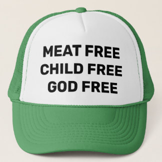 Casquette Dieu d'enfant de viande LIBRE (athée végétalien de