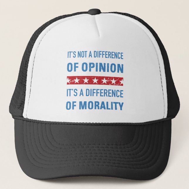 Casquette Différence De Moralité Anti-Trump (Devant)