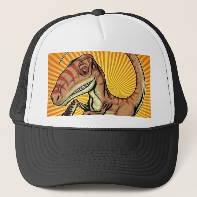 Casquette Dinosaure de Raptor de Velociraptor par Marco D (Devant)