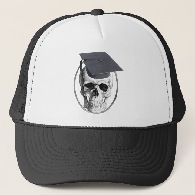 Casquette Diplômé d'auto-école de camion de crâne (Devant)