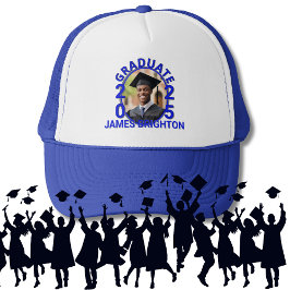 Casquette Diplômé en photo à thème bleu
