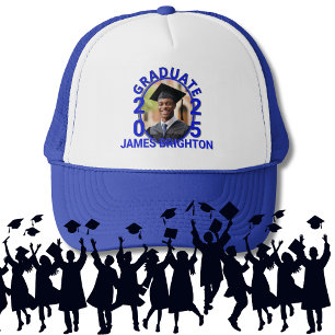 Casquette Diplômé en photo à thème bleu