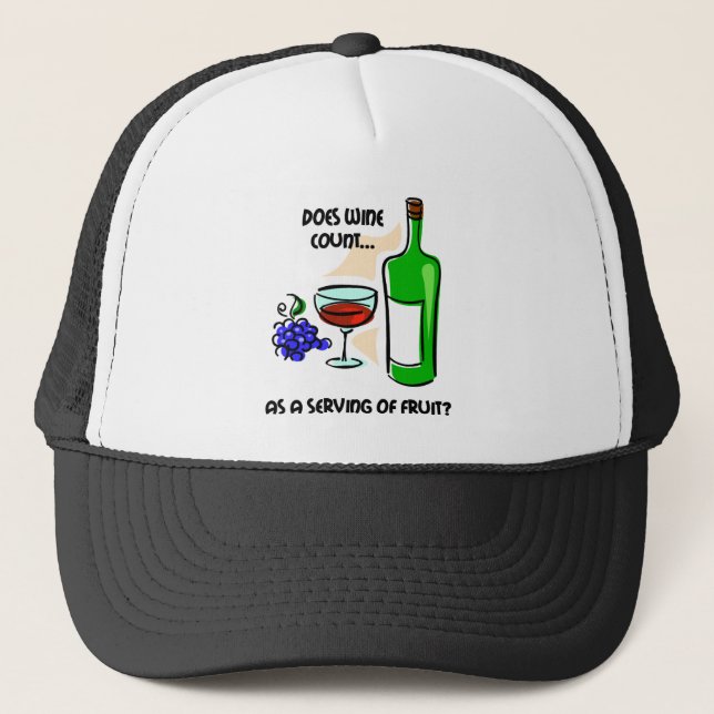 Casquette Dire drôle d'humour de vin (Devant)