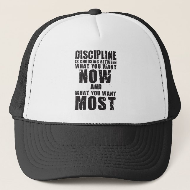 Casquette DISCIPLINE - Mots motivants (Devant)