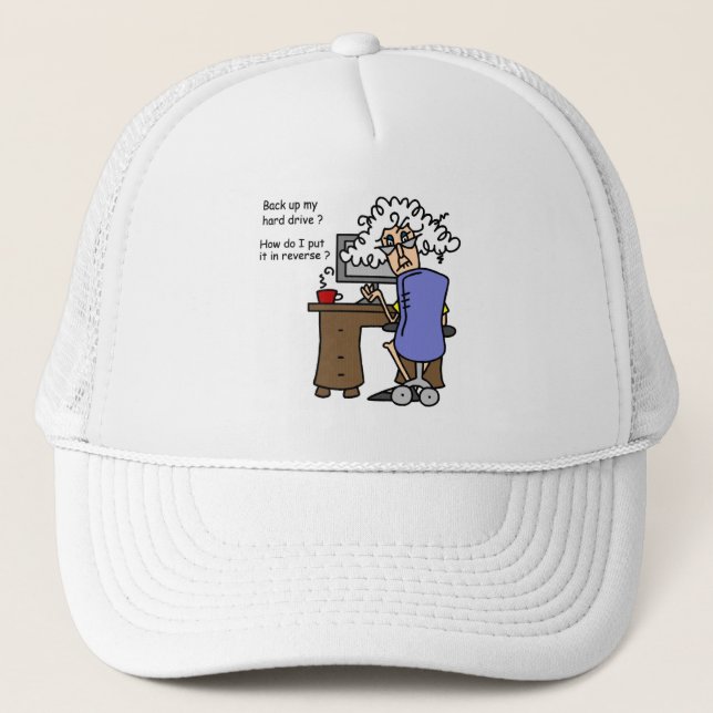 Casquette Disque Dur Sauvegarde Humoristique (Devant)