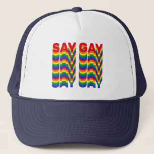 Casquette Dites Gay arc-en-ciel lgbtq drapeau de la fierté m