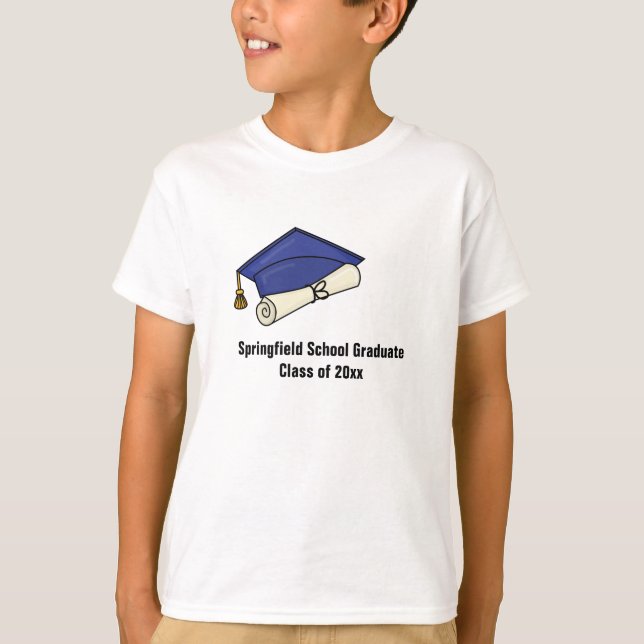 Casquette d'obtention du diplôme et T-shirt de (Devant)