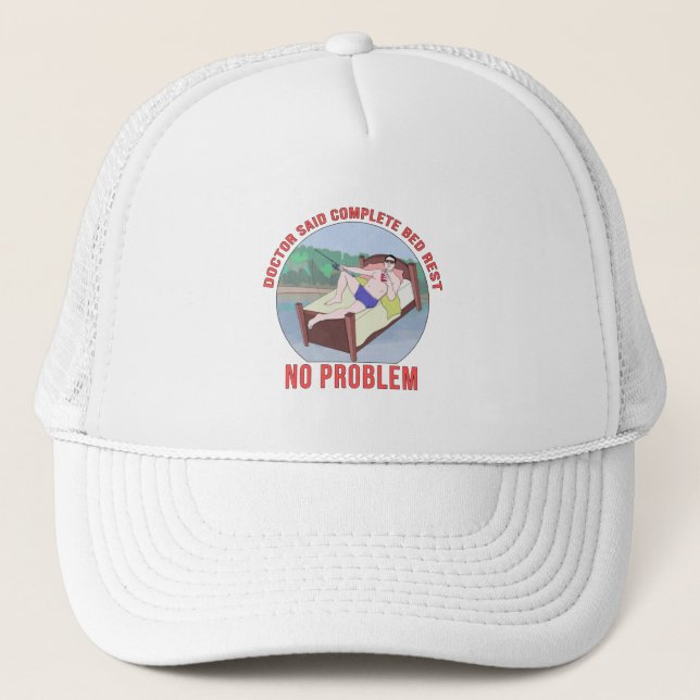 Casquette Docteur Dit Lit Complet Repos Pas De Problème (Devant)