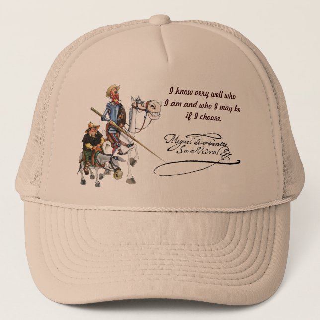 Casquette DON QUIJOTE, SANCHO, visera de Cervantes Gorra (Devant)